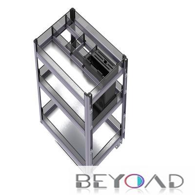 Tempered glass Aluminium frame pull out basket BD-035 