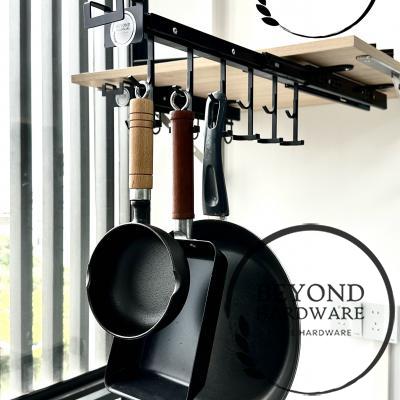 Modern Kitchen Soft Closing Pot Organizer Adjustable Compartment Pot Lid Organizer Pan Holder Rack Kitchen Storage Unit Kitchen