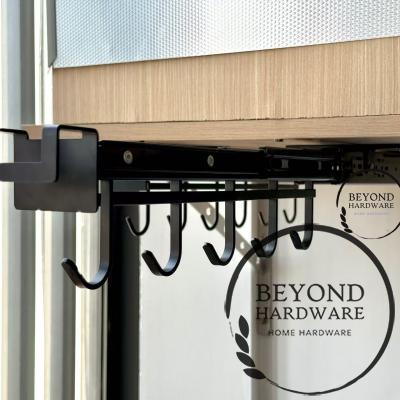 6-Hook Top-Mounted Pull-Out Pan Hanger with Soft-Close Slides